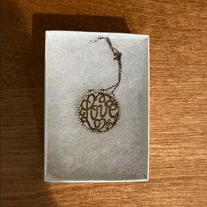 Gold Love Pendant Necklace